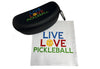 Pickleball Sunglass Case and Matching Microfiber Cloth