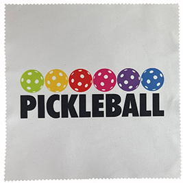 Microfiber Cleaning Cloth with Pickleball Patterns in Pouch